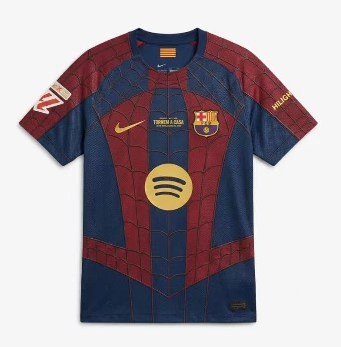 Barca x Spider-Man Fan Edition Jersey | Streetwear Football Kit