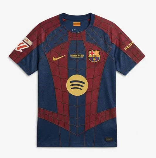Barca x Spider-Man Fan Edition Jersey | Streetwear Football Kit