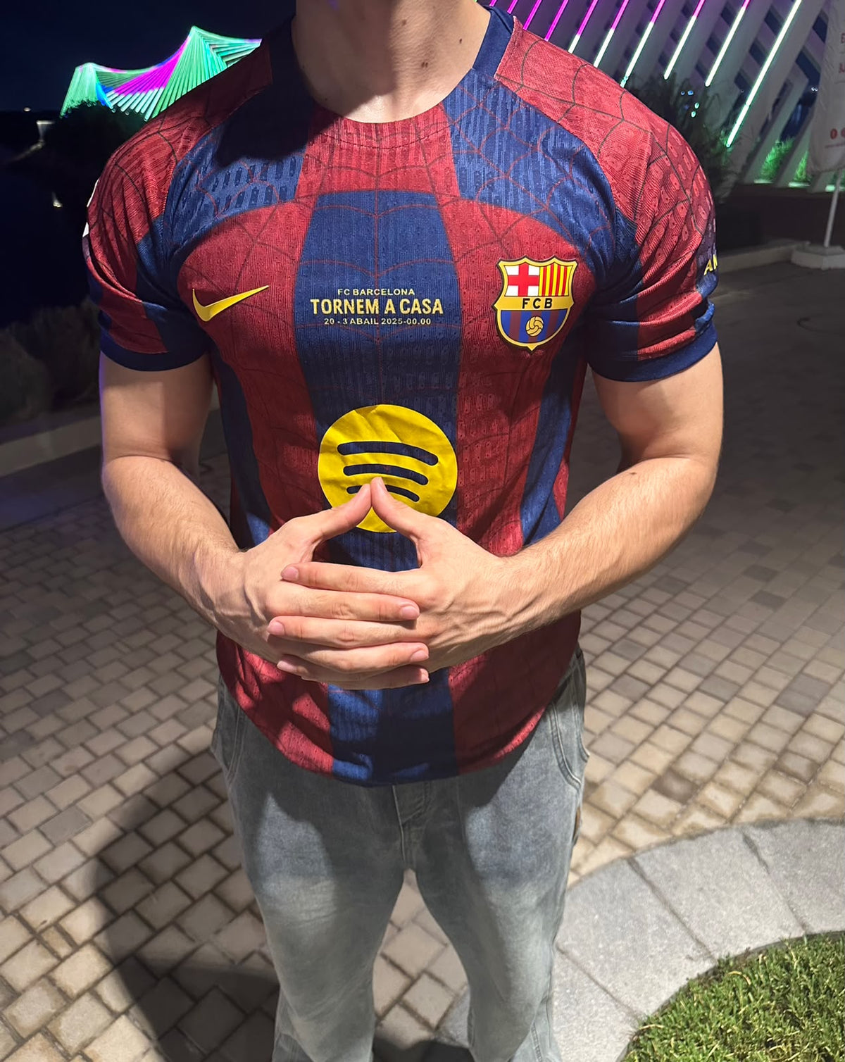 Barca x Spider-Man Fan Edition Jersey | Streetwear Football Kit